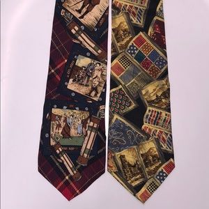 Golf Sports 417 by Van Heusen & Rajo Uomo Lot of 2 Silk Men’s Neck Ties